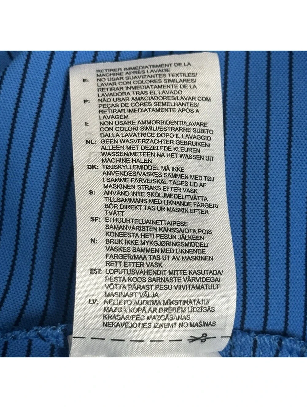 Adidas Polo Shirt Mens 2XL Blue Striped Short Sleeve